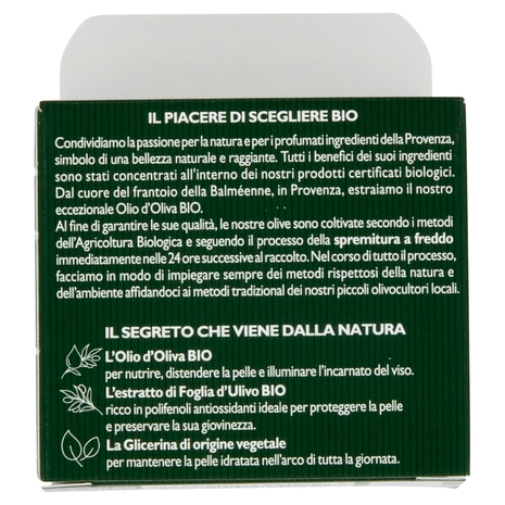 Tesori di Provenza Crema Viso Anti-rughe Giorno, Con Olio d'Oliva Bio, Ricco in Polifenoli, 50 ml